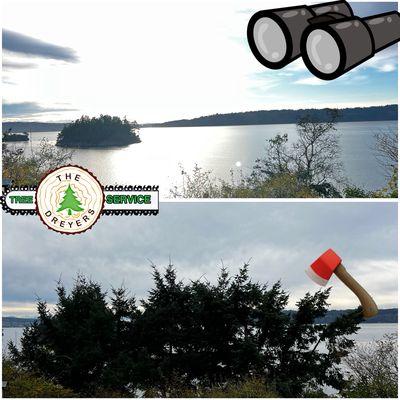 Steep cliffs are no problem for us to get your view enhanced.