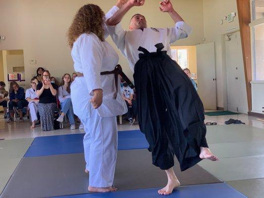Aikido demonstration during Black Belt Presentation ceremony