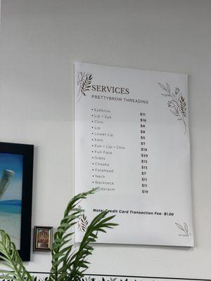 Prices and services as of 12-22-25
