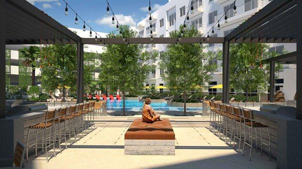 Our Beautiful Poolside Courtyard