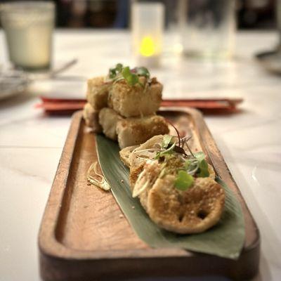 Fried Tofu and Lotus Root Vegan & GF