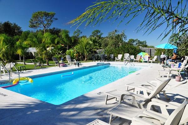 Their picture of their pool area.