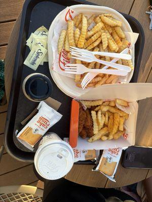 Saffron chai, Masala Fries, Tea Rusk