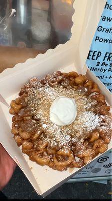 Pumpkin funnel cake