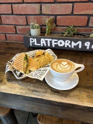 Come warm up with a hot coffee and a warm panini. Stay dry!!