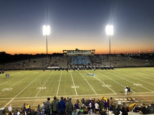 10/26/18. Friday Night Lights. High School Football. 57 degrees. The Vikings versus the C.E. Byrd Yellowjackets of Shreveport!