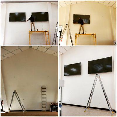 TV installation for commercial space