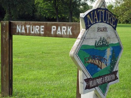 The signs out on Platt Road in Milan.