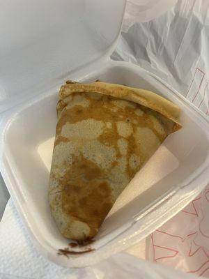 Sweet crepe! Also has the option of adding whipped cream.