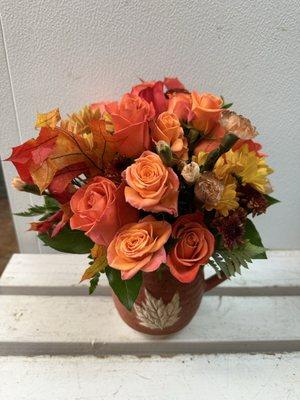 Fall theme Mixed flower bouquet