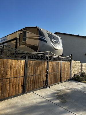 Foldable gates less space you need when open. Also able to swing doors to the inside or outside. Flexible use.