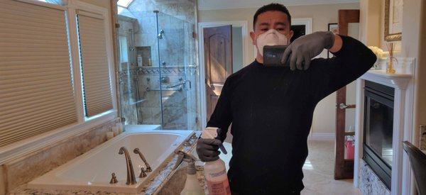 All of our staff is prepared to work through COVID times. We come ready with gloves, masks, and antibacterial cleaning supplies.