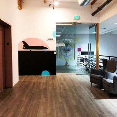 Tender Shuttle detail from Toolbox LA mural suite in Chatsworth, CA.