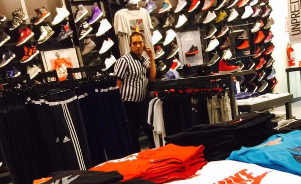 Talking on phone to non customer. Never asks me for help. Only asks 2 girls. Go figure! This is why I shop online