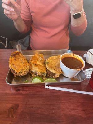 Burria with dipping sauce