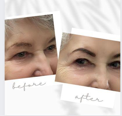 Powder brows , permanent make up