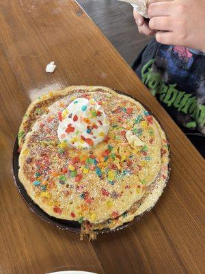 Fruity Pebbles pancakes