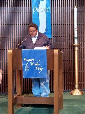 One of our wonderful readers during our service