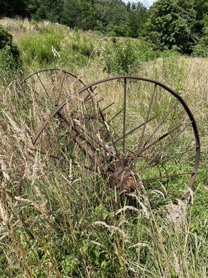 Farming equipment near the restaurant