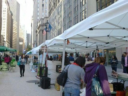 Booths at the market