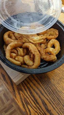 Soggy wet onion rings