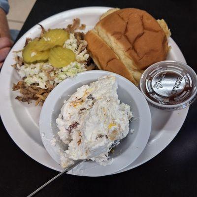 More BBQ Pork and the famous fruit salad.
