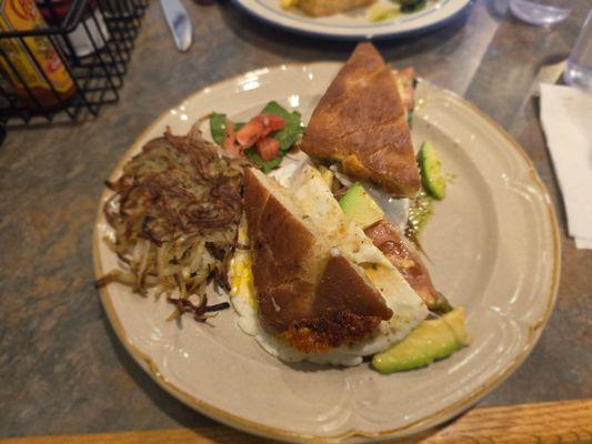 Focaccia Melt & Hashbrowns