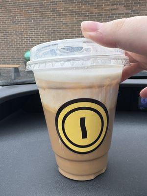 salted maple latte with cold foam