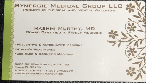 Rashmi Murthy, MD - Synergie Medical Group
