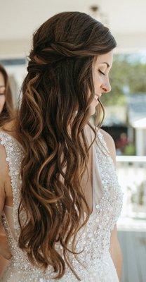 Wedding day hair and makeup