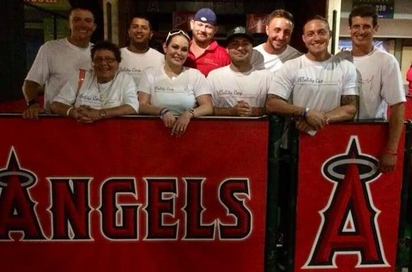 Showing our support at the Angels game