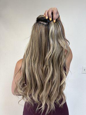 2 rows 22" hair extensions