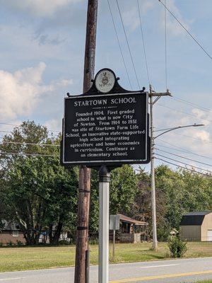 Startown School Historical Marker, Newton
