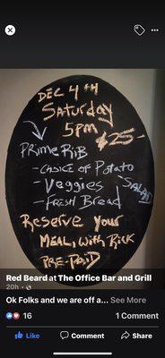 Great Prime Rib at a fantastic price!!