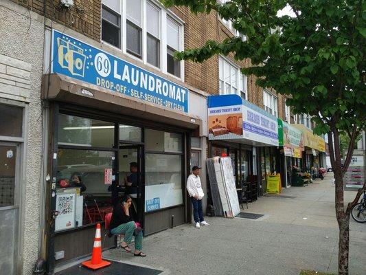 Storefront for 69 Laundromat