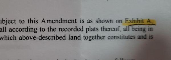 Attachment stating Exhibit A which was not provided