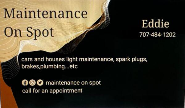 Maintenance on the spot
