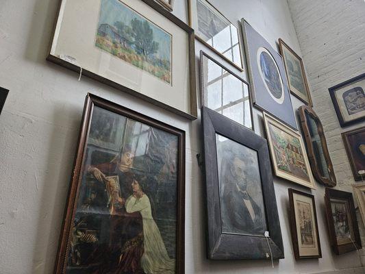 Curated art wall of photos for sale