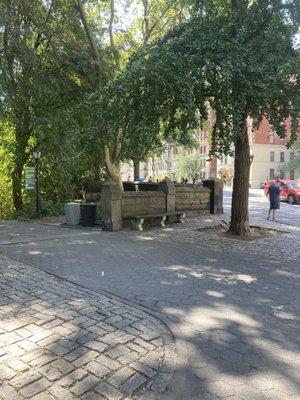 Outside near 110 street train station, got off the D train it was weekend the D-train was running local