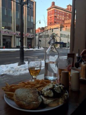 Bernaise Burger, Fries and Beer!