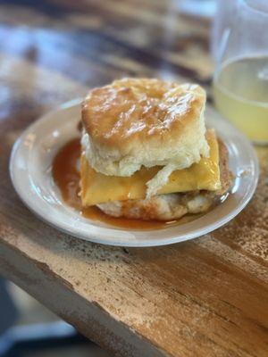 Fried chicken biscuit