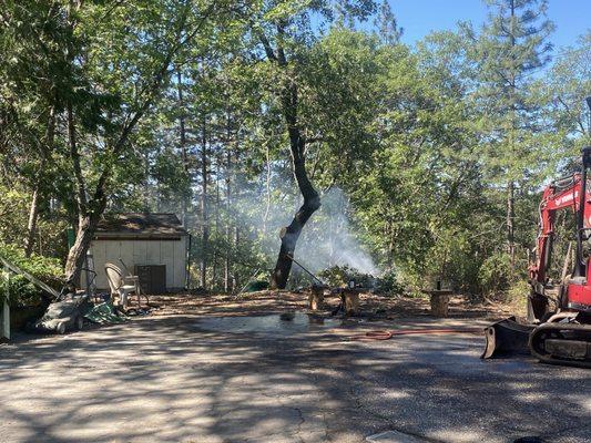 Another great example of how much work and having the right equipment to be able to maneuver through these areas and clean them up