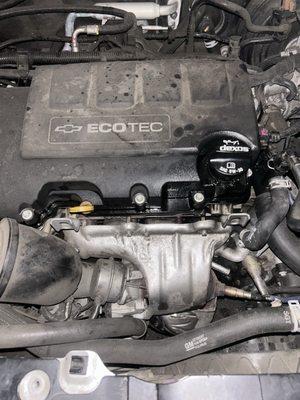 Spilled oil all over under my hood.