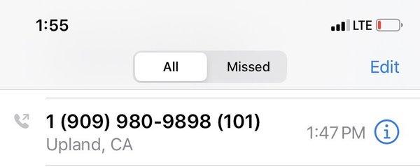 I called 101 times and no answer