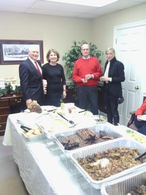 Great spread from NVT&E. Meeting lots of area agents. Doug Wade smiles for the camera with some of the agents & attendees.