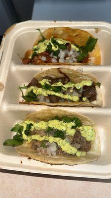 Pork Tacos Chorizo Tacos Beef Tacos