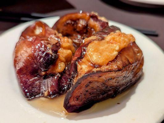 March 15, 2025; Shrimp Stuffed with Eggplant ($5.95).