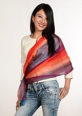SILK Cotton wrap made by hand, thin, multiple uses