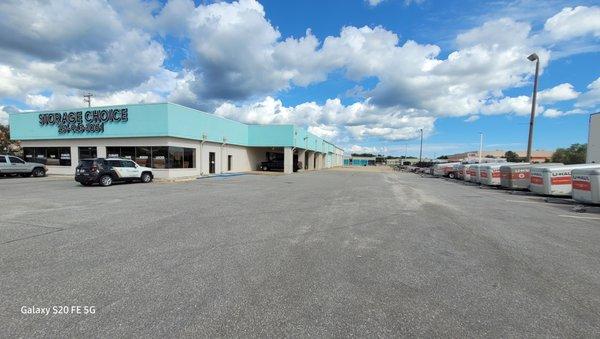 We located at Storage Choice and rent space from them. Our office is here and our inventory is stored indoors.