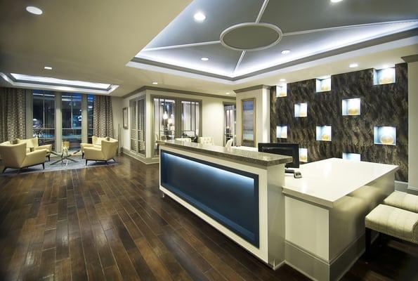 Stylish leasing center.